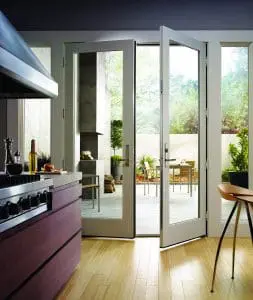 View of French patio doors leading out to patio area.