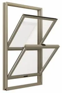 Fibrex double-hung window Neenah against white background