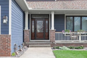 front door with storm door installation