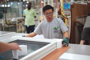 fibrex windows being made
